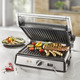 - Kontaktgrill mit antihaftbeschichteten Grillplatten, in Farbe EDELSTAHL-SCHWARZ – Farbe EDELSTAHL-SCHWARZ – Ansicht 1