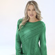 Pullover - Pullover in Strukturmix – Farbe GRÜN – Ansicht 2 Pullover - Pullover in Strukturmix, in Größe L(44/46) bis XS(32/34), in Farbe GRÜN – Farbe GRÜN – Ansicht 2