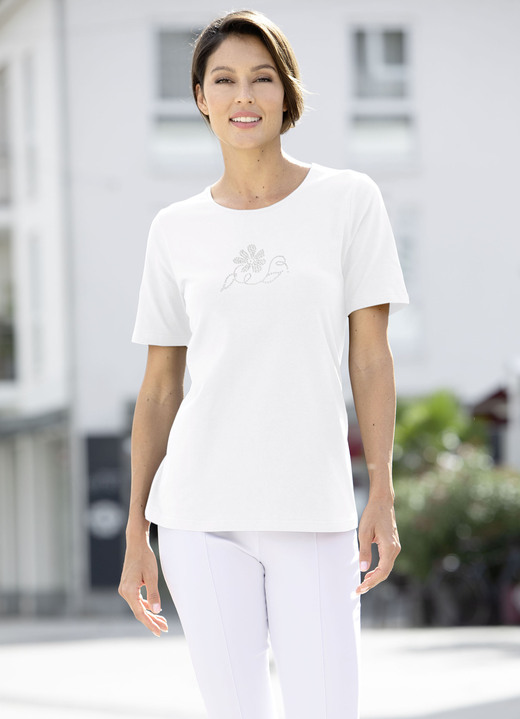 Shirts - Shirt mit hohem Tragekomfort in 4 Farben, in Größe L (44/46) bis XXL (52/54), in Farbe WEISS Ansicht 1