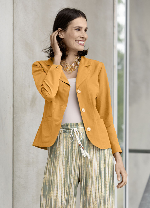 Blusenjacken - Blusenjacke  mit Schulterpolster, in Größe 034 bis 050, in Farbe ROYALBLAU Ansicht 5