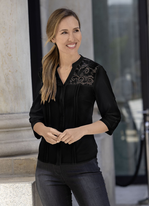 Blusen - Zart transparente Bluse Ansicht 2 Blusen - Zart transparente Bluse, in Größe 036 bis 052, in Farbe ECRU Ansicht 2