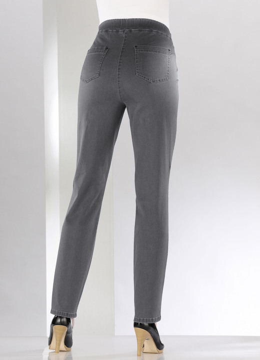 Hosen - Bauchweg-Jeans in Schlupfform Ansicht 8 Hosen - Bauchweg-Jeans in Schlupfform, in Größe 018 bis 245, in Farbe HELLBLAU Ansicht 8