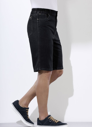 Jeans-Bermudas mit Dehnbundeinsätzen in 3 Farben