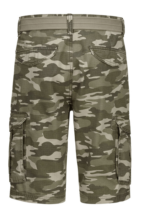 Hosen - Bermudas mit Gürtel und Cargotaschen in 2 Farben, in Größe 046 bis 062, in Farbe ANTHRAZIT-GRAU Ansicht 6