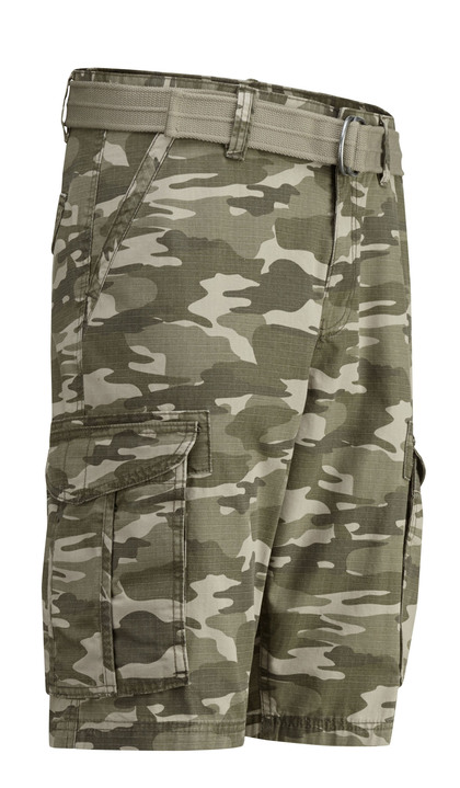 Hosen - Bermudas mit Gürtel und Cargotaschen in 2 Farben, in Größe 046 bis 062, in Farbe ANTHRAZIT-GRAU Ansicht 5