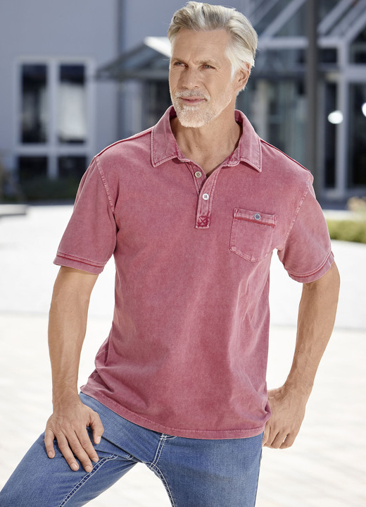 Hemden, Pullover & Shirts - Poloshirt in 3 Farben Hemden, Pullover & Shirts - Poloshirt in 3 Farben, in Größe 046 bis 062, in Farbe ROT