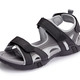 Sandalen & Pantoletten - Trekking-Sandale mit drei praktischen Klettspangen, in Größe 040 bis 046, in Farbe GRAU-SCHWARZ – Farbe GRAU-SCHWARZ – Ansicht 1