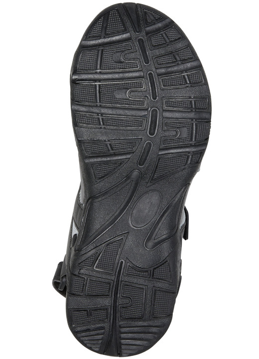 Sandalen & Pantoletten - Trekking-Sandale mit drei praktischen Klettspangen, in Größe 040 bis 046, in Farbe GRAU-SCHWARZ Ansicht 3