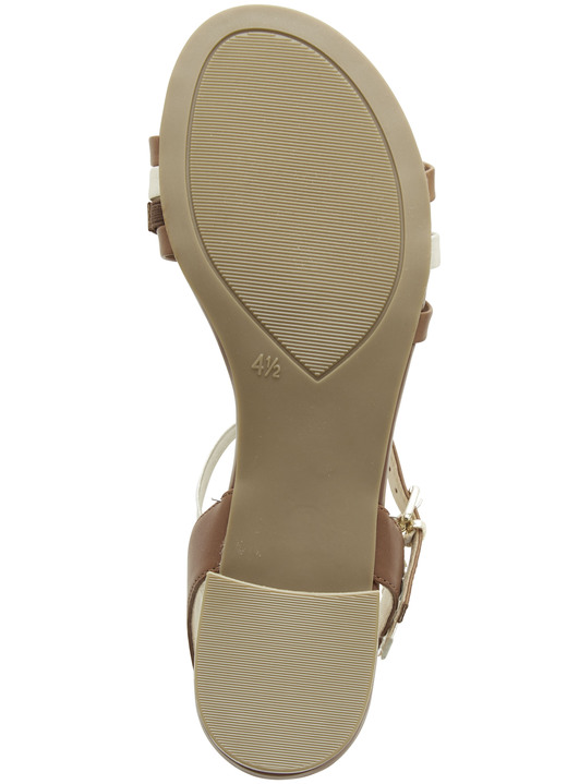 Komfortschuhe - Caprice Sandalette aus teilweise metallisiertem Nappaleder, in Größe 3 1/2 bis 8, in Farbe COGNAC-GOLD Ansicht 4