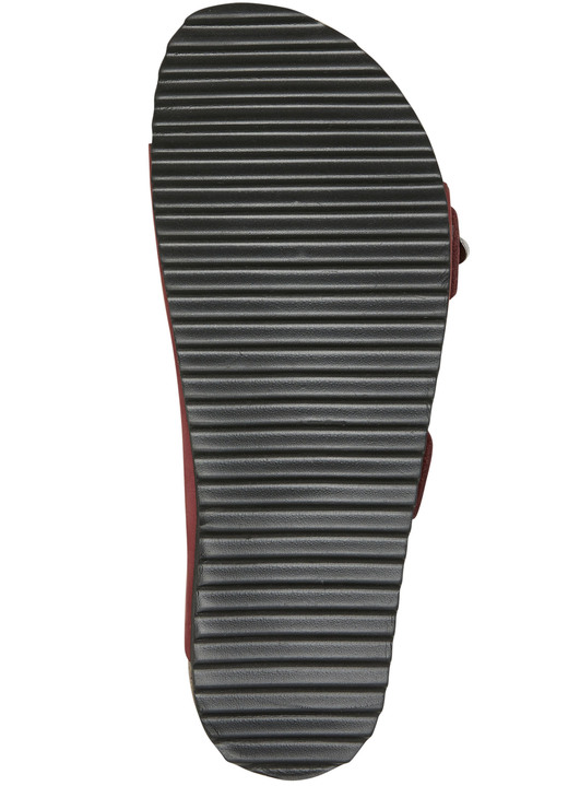 Sandaletten & Pantoletten - Andrea Conti Pantolette mit bunt bedrucktem Lederfußbett, in Größe 036 bis 042, in Farbe BORDEAUX Ansicht 3