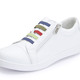 Slipper & Schnürschuhe - Andrea Conti Sneaker mit bunten Gummibändern, in Größe 036 bis 042, in Farbe WEISS – Farbe WEISS – Ansicht 1