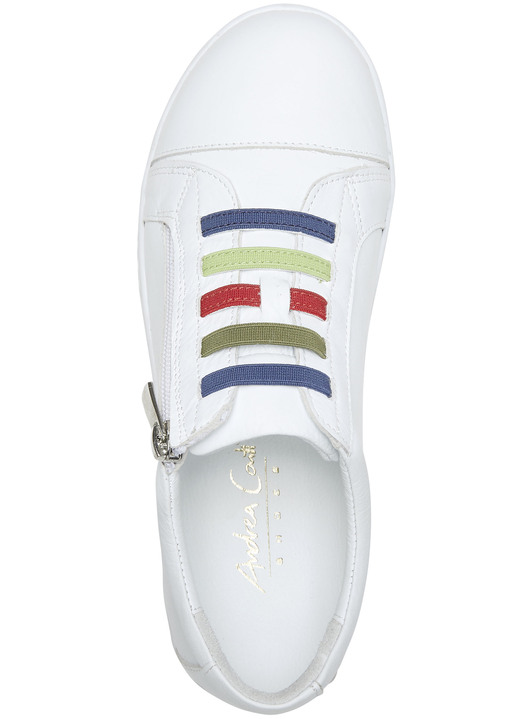 Slipper & Schnürschuhe - Andrea Conti Sneaker mit bunten Gummibändern, in Größe 036 bis 042, in Farbe WEISS Ansicht 2