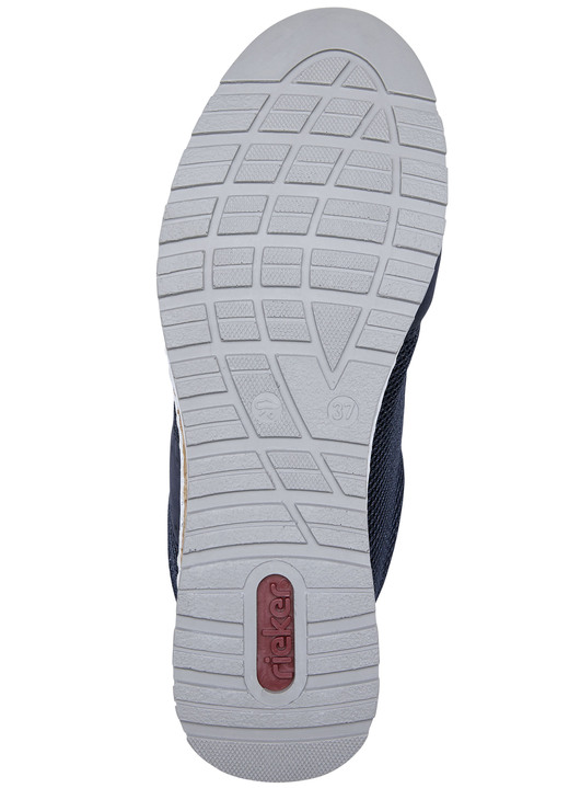 - Rieker Slipper aus weichem Nubuk- und Textilmaterial, in Größe 036 bis 042, in Farbe DUNKELBLAU Ansicht 3