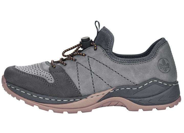 Komfortschuhe - Rieker Sneaker mit herausnehmbarer MemoSoft-Textileinlage, in Größe 036 bis 043, in Farbe GRAU Ansicht 8