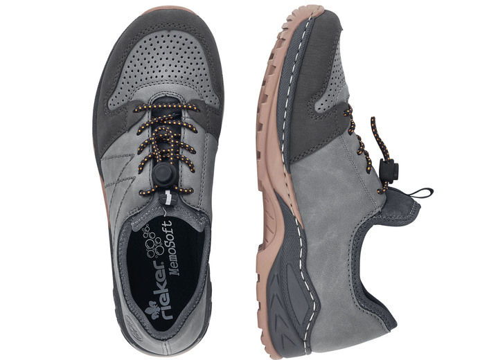 Komfortschuhe - Rieker Sneaker mit herausnehmbarer MemoSoft-Textileinlage, in Größe 036 bis 043, in Farbe GRAU Ansicht 5