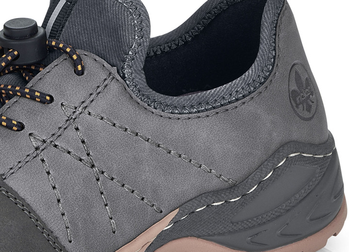 Komfortschuhe - Rieker Sneaker mit herausnehmbarer MemoSoft-Textileinlage, in Größe 036 bis 043, in Farbe GRAU Ansicht 6