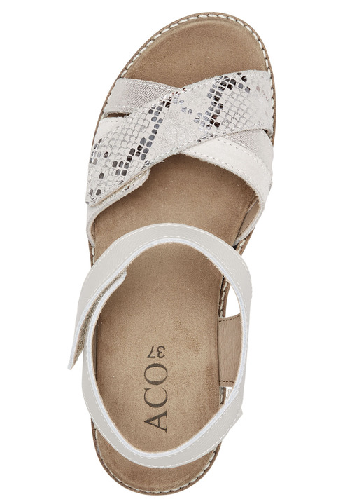 - ELENA EDEN Sandale aus Nappaleder, in Größe 036 bis 042, in Farbe BEIGE Ansicht 2