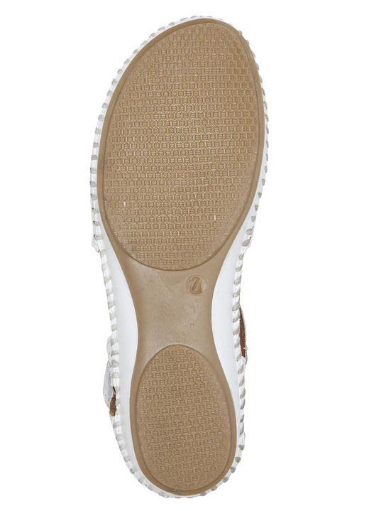 Komfortschuhe - ELENA EDEN, sommerliche Damen-Sandalen, Weite G, aus Leder, in Größe 036 bis 042, in Farbe WEISS Ansicht 3