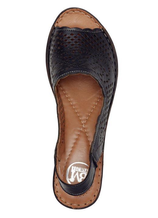 Komfortschuhe - ELENA EDEN, sommerliche Damen-Sandaletten, Weite G, aus Leder, in Größe 036 bis 042, in Farbe JEANS Ansicht 5