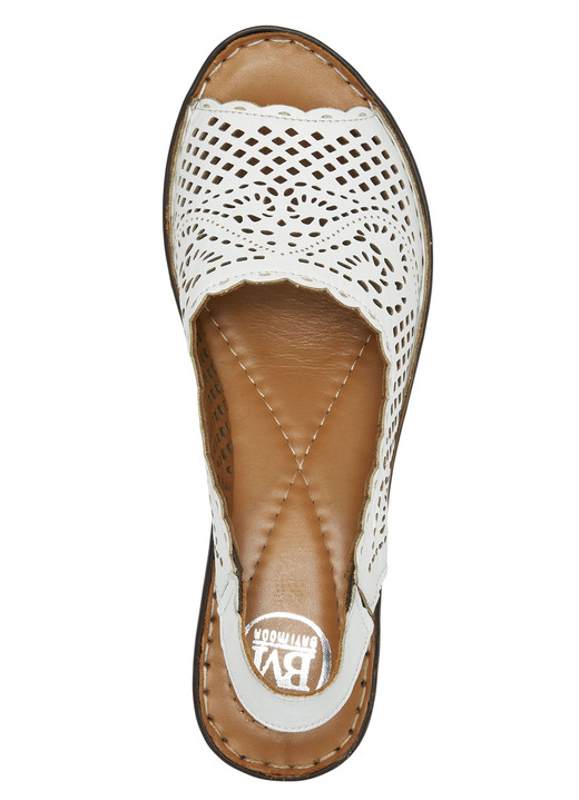 Komfortschuhe - ELENA EDEN, sommerliche Damen-Sandaletten, Weite G, aus Leder, in Größe 036 bis 042, in Farbe SCHWARZ Ansicht 5