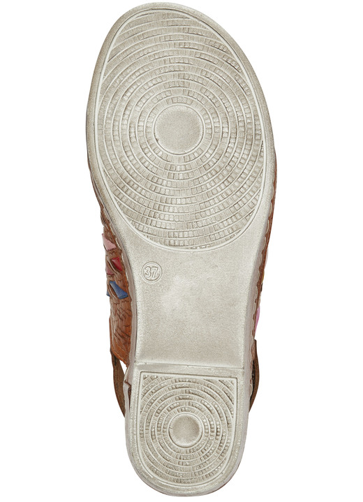 Komfortschuhe - Gemini Sandalette mit raffinierten, bunten Flechtdurchzügen, in Größe 036 bis 042, in Farbe JEANS Ansicht 7
