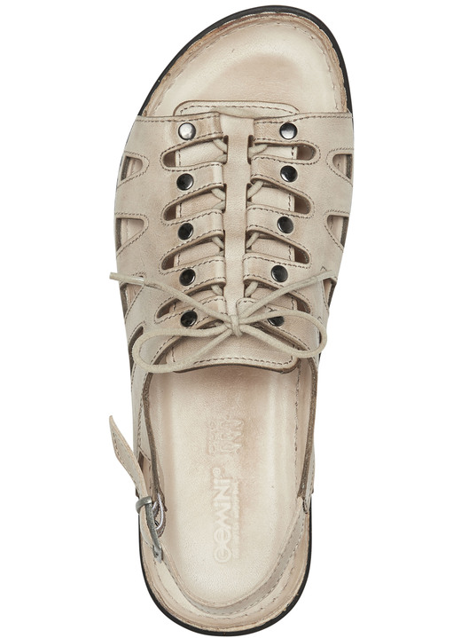 Komfortschuhe - Gemini Sandale mit elastischer Zierschnürung, in Größe 036 bis 042, in Farbe SCHWARZ Ansicht 5