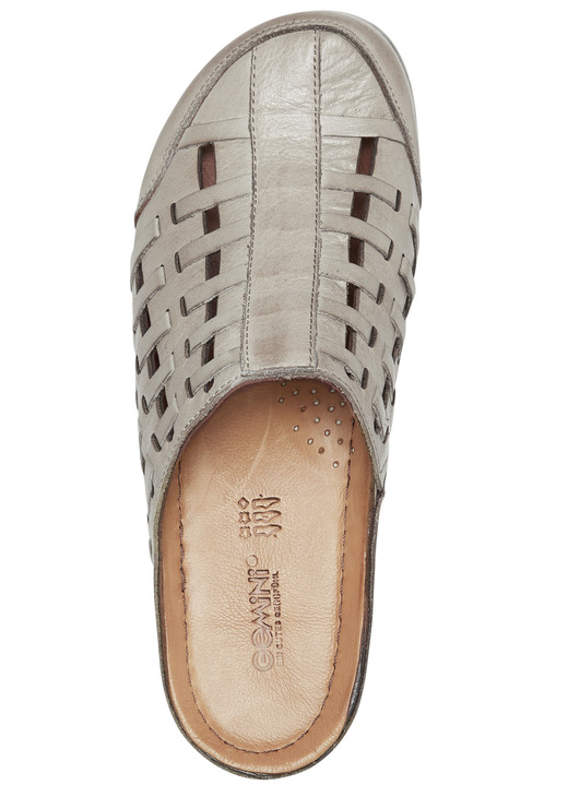 Komfortschuhe - Gemini, sommerliche Damen-Clogs, Weite G, mit Gummizug, in Größe 036 bis 042, in Farbe MARINE Ansicht 5