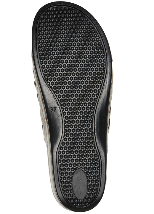 Komfortschuhe - Gemini, sommerliche Damen-Clogs, Weite G, mit Gummizug, in Größe 036 bis 042, in Farbe MARINE Ansicht 6