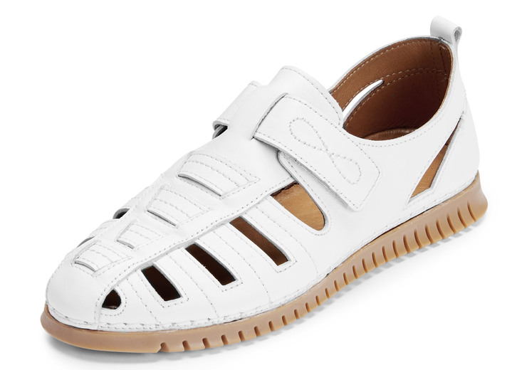 Komfortschuhe - Gemini Slipper mit luftigen Durchbrüchen Komfortschuhe - Gemini Slipper mit luftigen Durchbrüchen, in Größe 036 bis 042, in Farbe WEISS