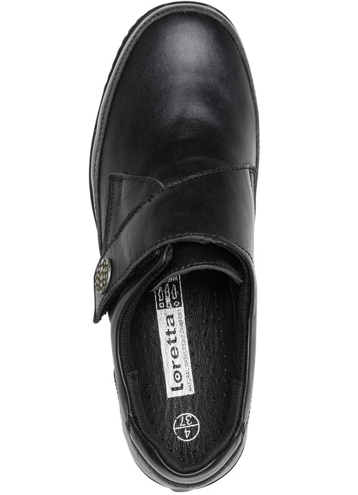 Komfortschuhe - ELENA EDEN, bequeme Damen-Slipper, WeiteH, mit herausnehmbarem Fußbett, in Größe 036 bis 043, in Farbe SCHWARZ Ansicht 2