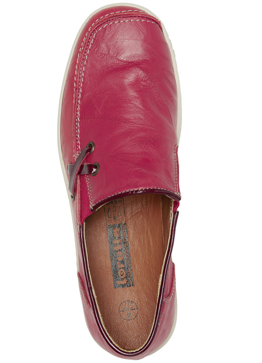 Komfortschuhe - ELENA EDEN Slipper mit Knitterstruktur, in Größe 036 bis 043, in Farbe ROT Ansicht 2