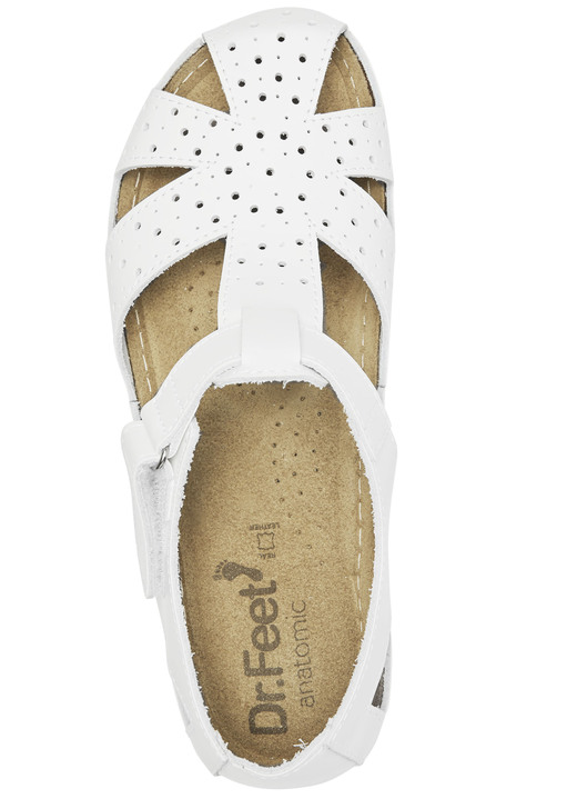 Komfortschuhe - ELENA EDEN, klassische Damen-Sandalen, Weite H, mit Klettverschluss, in Größe 036 bis 042, in Farbe WEISS Ansicht 2