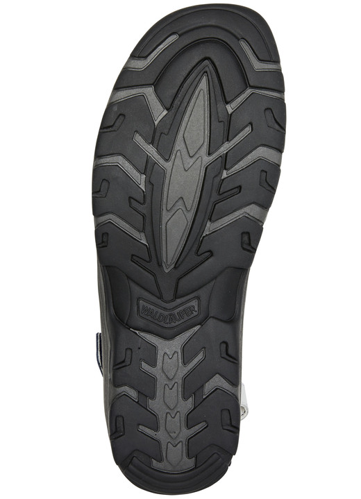 Komfortschuhe - Waldläufer, sportliche Damen-Sandalen, Weite H, mit herausnehmbarem Fußbett, in Größe 4 1/2 bis 9, in Farbe JEANS-HELLGRAU Ansicht 7