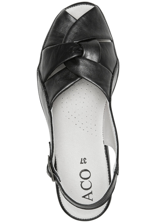 Komfortschuhe - ELENA EDEN, elegante Damen-Sandalen, Weite G, aus Leder, in Größe 035 bis 042, in Farbe PERLWEISS Ansicht 5