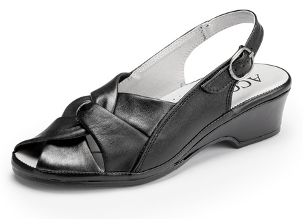 ELENA EDEN, elegante Damen-Sandalen, Weite G, aus Leder