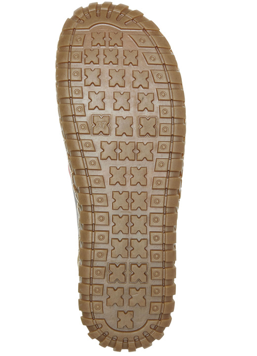 - Gemini Slipper aus Rind-Nappaleder, in Größe 036 bis 042, in Farbe GRAU-GELB-LACHS Ansicht 3