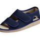 Komfortschuhe - Bequeme Damen-Sandalen, Weite H, aus gepolstertem Textilmaterial, in Größe 036 bis 042, in Farbe MARINE – Farbe MARINE – Ansicht 1