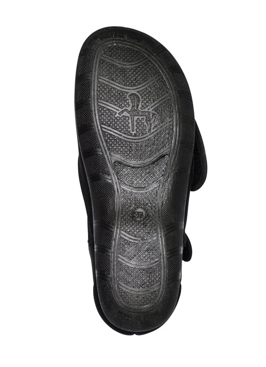 Komfortschuhe - Klett-Sandale aus elastischem Textilmaterial, in Größe 035 bis 042, in Farbe MARINE Ansicht 12