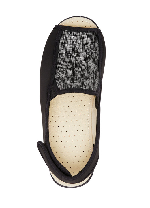 Komfortschuhe - Sandale aus elastischem Textilmaterial, in Größe 035 bis 042, in Farbe CREMEWEISS-GOLD Ansicht 5