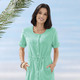 Strandmode - Frottier-Kleid mit durchgehender Knopfleiste, in Größe 038 bis 054, in Farbe MINT – Farbe MINT – Ansicht 1