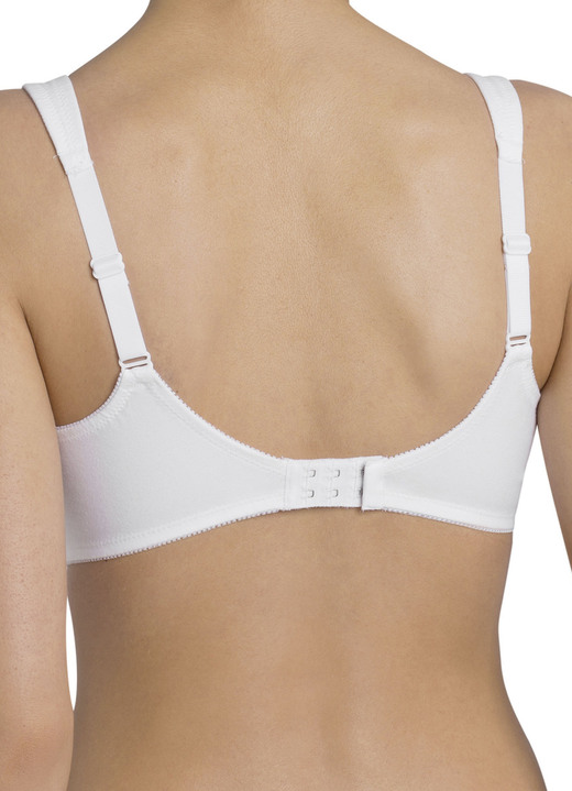 BHs - Triumph-Cotton Shaper-BH mit hohem Baumwollanteil, in Größe 080 bis 100, in Cup B, in Farbe WEISS Ansicht 2