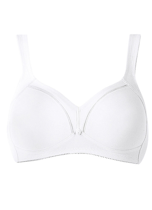 BHs - Triumph-Cotton Shaper-BH mit hohem Baumwollanteil, in Größe 080 bis 100, in Cup B, in Farbe WEISS Ansicht 3