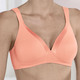 Soft-BH - Naturana BH mit Satinblende am Dekolleté, in Größe 075 bis 095, in Cup A, in Farbe PUDER – Farbe APRICOT – Ansicht 1