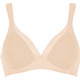 Soft-BH - Naturana BH mit Satinblende am Dekolleté, in Größe 075 bis 095, in Cup A, in Farbe PUDER – Farbe PUDER – Ansicht 2