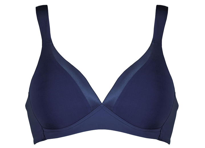 Soft-BH - Naturana BH mit Satinblende am Dekolleté, in Größe 075 bis 095, in Cup A, in Farbe PUDER Ansicht 4