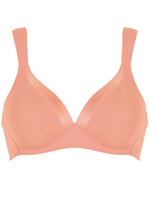 Soft-BH - Naturana BH mit Satinblende am Dekolleté, in Größe 075 bis 095, in Cup A, in Farbe PUDER Ansicht 7