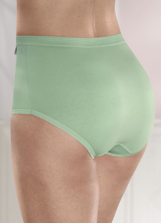 Slips - Fünferpack Slips mit elastischen Abschlüssen Ansicht 2 Slips - Fünferpack Slips mit elastischen Abschlüssen, in Größe 040 bis 060, in Farbe JADE Ansicht 2