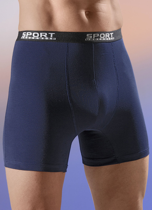 Unterwäsche - Viererpack Pants mit Elastikbund, in Größe 004 bis 010, in Farbe 2X MARINE, 2X BORDEAUX