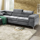 Funktions-Polstermöbel - Polsterecke mit Bettfunktion und Komfortschaum-Polsterung – Farbe GRAU – Ansicht 1 Funktions-Polstermöbel - Polsterecke mit Bettfunktion und Komfortschaum-Polsterung, in Farbe BEIGE – Farbe GRAU – Ansicht 1