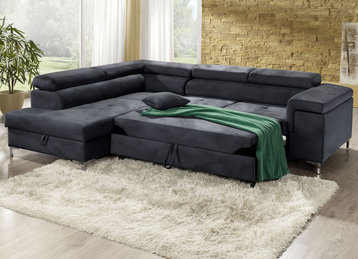 Funktions-Polstermöbel - Polsterecke mit Bettfunktion und Komfortschaum-Polsterung Ansicht 8 Funktions-Polstermöbel - Polsterecke mit Bettfunktion und Komfortschaum-Polsterung, in Farbe BEIGE Ansicht 8